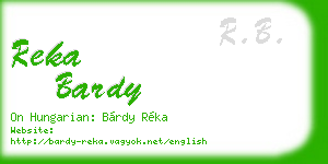 reka bardy business card